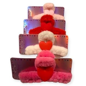 Valentine’s Day Hair Clips Heart Plush Clips Red Heart Hair Clips Claws